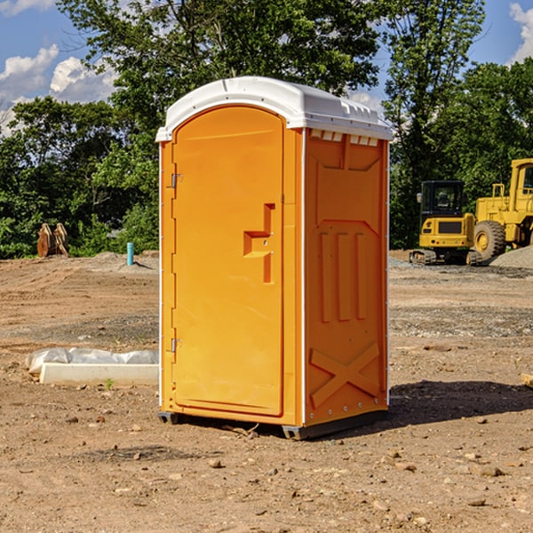 how do you dispose of waste after the portable restrooms have been emptied in Rush Creek